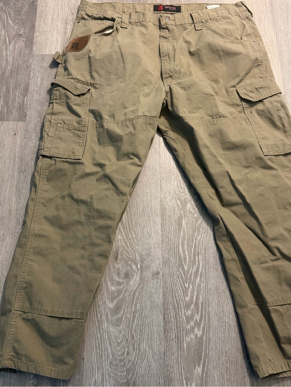 Men's Wrangler Ripstop Cargo Pants Green 100% Cotton 42x34.